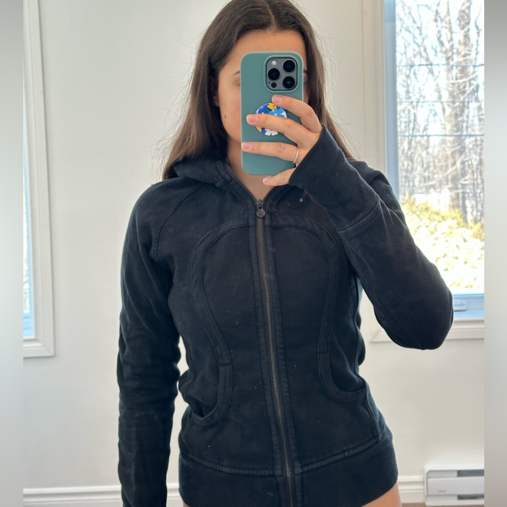 Lululemon vintage limited edition scuba Black Hoodie Jacket